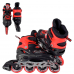 Ролики Best Roller 8655-М (34-37) красный, раздвижные, колеса ПУ, 1 светится, в сумке