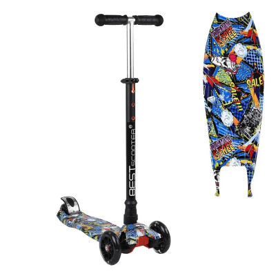Самокат "Best Scooter" MAXI, 1 540, чорний з блакитним