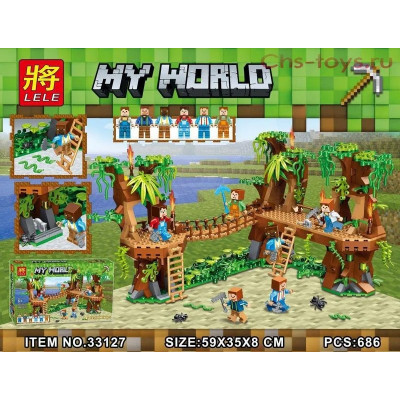 Конструктор Lele 33127 Minecraft "Джунгли" 686 детали
