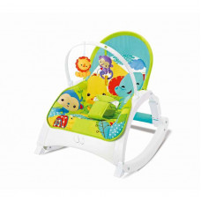 Детский шезлонг-качалка 2 в 1 FitchBaby 88954, зеленый, звук, вибрация