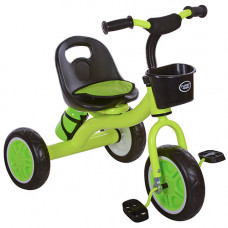 Детский трехколесный велосипед Turbo Trike, M 3197-5, Green, с корзинкой и бутылочкой