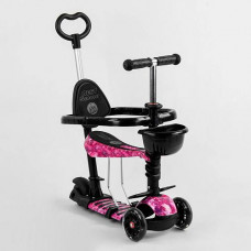 Самокат трьохколісний Best Scooter S 5099 Всесвіт з батьківською ручкою та захисним бортиком