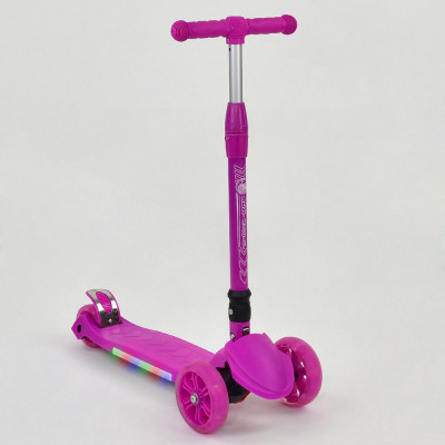 Самокат 881-2 Best Scooter, рожевий складаний кермо