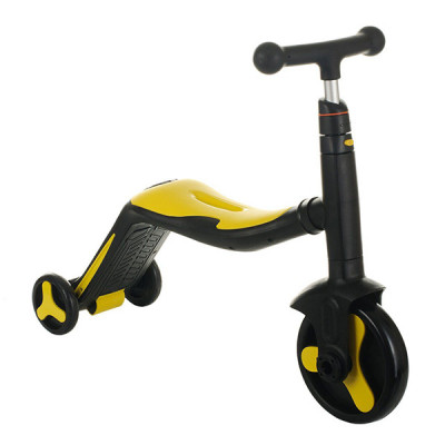 Детский велосипед - самокат 3 в1 Best Scooter (Черно-желтый, SC20110)