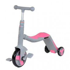 Детский велосипед - самокат 3 в1 Best Scooter (Серо-розовый, SC20111)