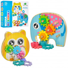 Деревянная игрушка Игра: животное 19 см, фигуры, шестеренки, 2 вида