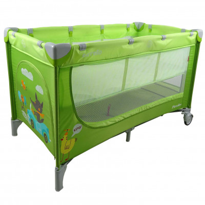 Манеж CARRELLO Piccolo + CRL-9201 Green з другим дном