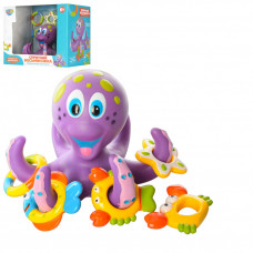 Игра AQ 0001 для купания, осьминог-кольцеброс, кольца-фигурки Игра AQ 0001 для купания, осьминог-кольцеброс, кольца-фигурки