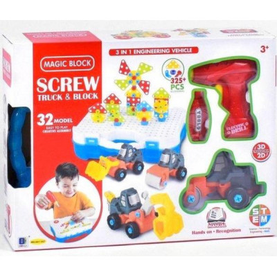 Игрушка Мозаика на шурупах Стройтехника 661-357 325 деталей