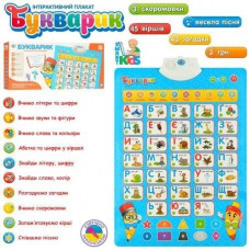 Обучающий плакат Limo Toy Букварик (7031 UA) Обучающий плакат Limo Toy Букварик (7031 UA)