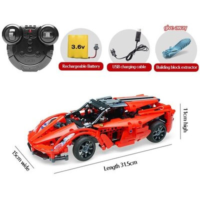 Конструктор машина, 380 деталей, акумулятор 3.6 V, управління 2.4 G, в коробці
