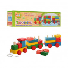 Деревянная игрушка-каталка Паровозик