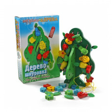 Развивающая деревянная игрушка Фруктовое дерево шнуровка 23218