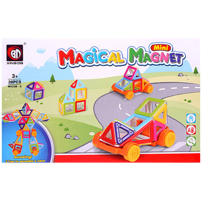 Конструктор магнитный Magical Magnet 38 деталей аналог Magformers