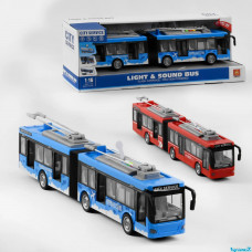 Тролейбус WY 915 AB (18) 2 кольори, світло, звук, інерція, в коробці 