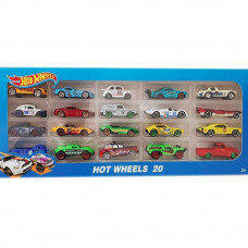 Набор машинок игрушечных "Hot Wheels": металл, 20 машин в коробке