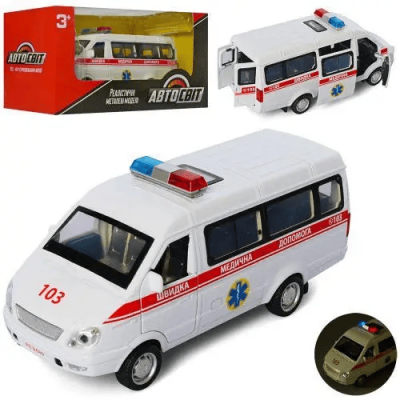 Машинка cкорая помощь металлическая AS-2489