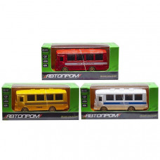 Автобус металевий Автопром (Жовтий, червоний, білий)