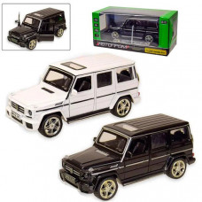 Машинка металлическая Автопром Mercedes-Benz G (Черный, белый)