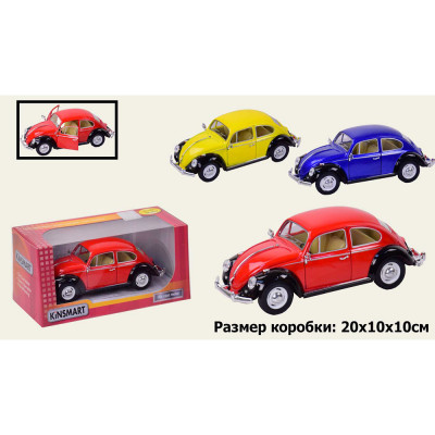 Машина метал KINSMART KT7002WE 1 967 Volkswagen Classical Beetle
