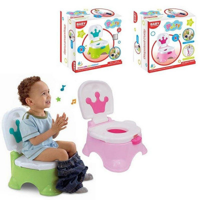 Дитячий музичний горщик "Королівський трон" Baby Potty (Рожевий, Зелений)