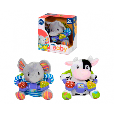 Мягкая музыкальная игрушка 811-1/ 811-2, 2 вида, свет, звук, в коробке