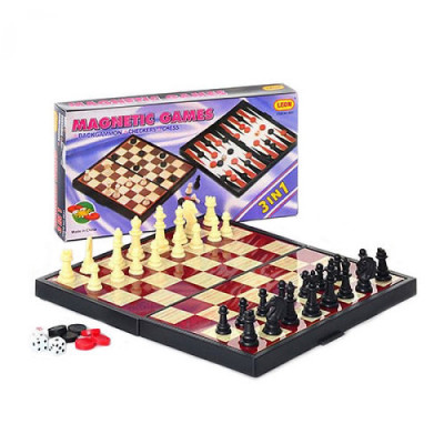 Настольная игра "Шахматы" (Шашки, нарды) 3 в 1