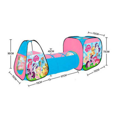 Дитяча палатка M 5793 My Little Pony з тунелем 237х70х90см