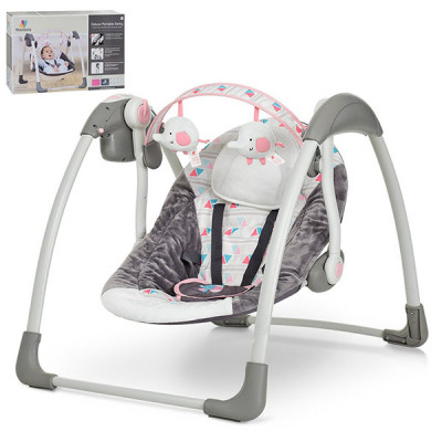Крісло-гойдалка Mastela Deluxe Portable Swing (Сіро-рожевий, сіро-блакитний)