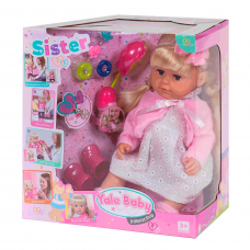 Кукла сестричка Беби BLS 003 K 42 см, ноги шарнирные, пьет, писяет
