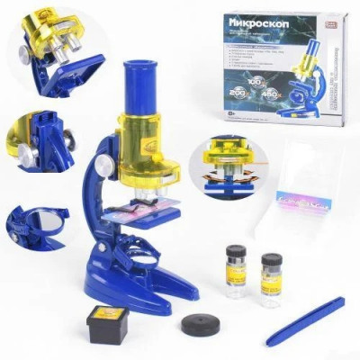 Микроскоп "Play Smart", 3 линзы, пинцет, 2 колбы, аксессуары, 9865 