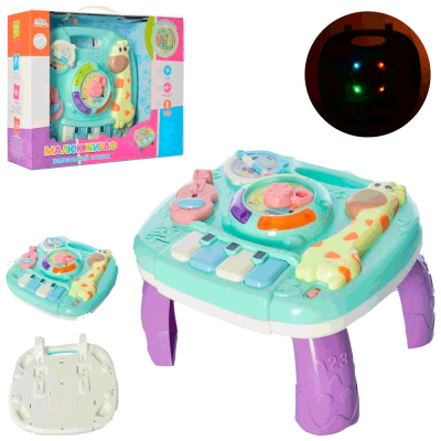 Игровой центр "Столик" 25-23 см подвеска, музыка-звук укр, свет, пианино UKA-A0100