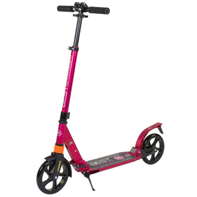 Самокат алюминиевый двухколесный Best Scooter (Малиновый)