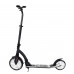 Самокат двухколесный "Best Scooter" 75343, черный, колеса PU - переднее 23 см, заднее - 20 см, 1 амортизатор, широкий руль, зажим руля