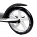 Самокат двухколесный "Best Scooter" 75343, черный, колеса PU - переднее 23 см, заднее - 20 см, 1 амортизатор, широкий руль, зажим руля