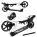 Самокат двухколесный "Best Scooter" 56196, белый, колеса PU, d переднего колеса 230мм, d заднего колеса 200мм, 2 амортизатора, дисковый тормоз
