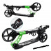 Самокат двухколесный "Best Scooter" 49161, зеленый, колеса PU, d переднего колеса 230мм, d заднего колеса 200мм, 2 амортизатора, дисковый тормоз