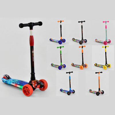 Самокат триколісний UL 10233 S Best Scooter з підсвічуванням платформи і коліс