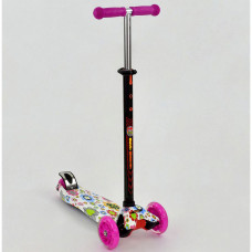 Самокат Best Scooter MAXI 1309 Розовый в цветочки Самокат Best Scooter MAXI 1309 Розовый в цветочки