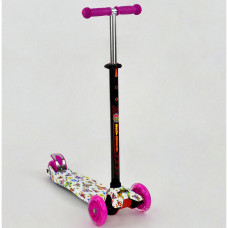 Самокат Best Scooter MAXI 1396 Бабочки розовый