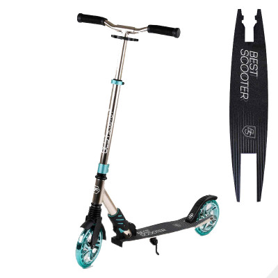 Самокат двоколісний "Best Scooter", ресори колеса PU 180 мм, до 100 кг, 10133