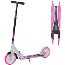 Детский двухколесный складной самокат Best Scooter (Белый с розовым)