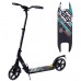 Самокат алюмінієвий складаний Best Scooter (Чорний з бірюзовим)