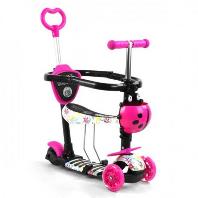 Самокат Best Scooter с защитным бампером розовый