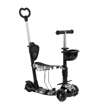 Самокат-беговел 5 в 1 "Best Scooter" с родительской ручкой и подножками, 24501