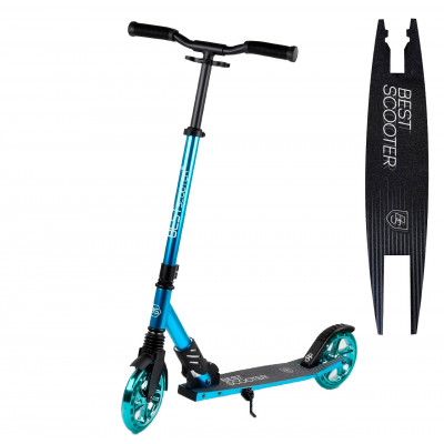 Самокат двоколісний "Best Scooter", амортизатор. колеса PU 180 мм, до 100 кг, 30688