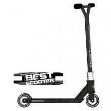 Самокат трюковый Best Scooter HIC-система (Черный с белым)