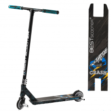 Самокат трюковой 37890 Best Scooter (4) HIC-система, пеги, алюминиевый диск и дека, колёса 110мм PU, ширина руля - 57 см, синий