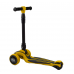 Самокат трехколесный S-4788 Best Scooter, MAXI, складной алюминиевый руль, 3 колеса PU со светом, желтый
