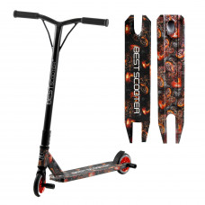 Самокат трюковый "Best Scooter" HIC-система, ПЕГИ, алюм. диск и дека, колёса PU, d=110 мм, ширина руля - 52 см, высота руля от пола 84 см